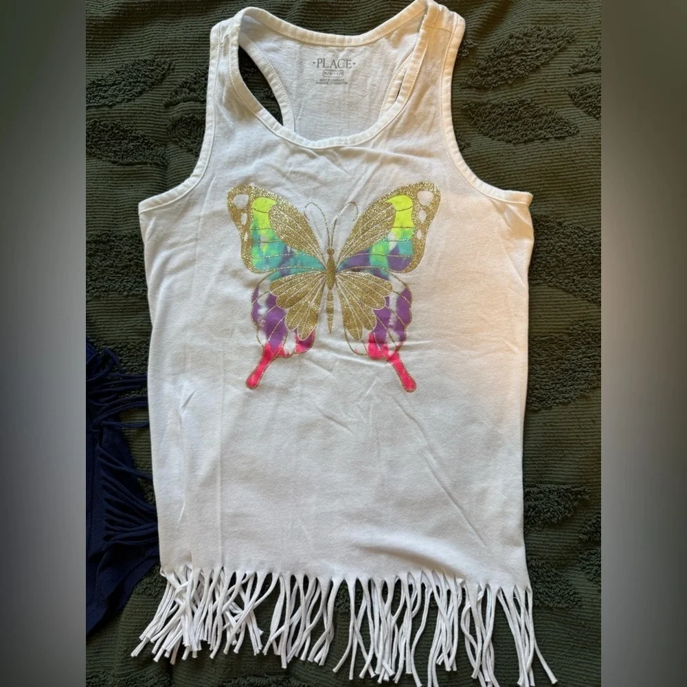 Two Tank Tops Fringe Size 7-8 Girls